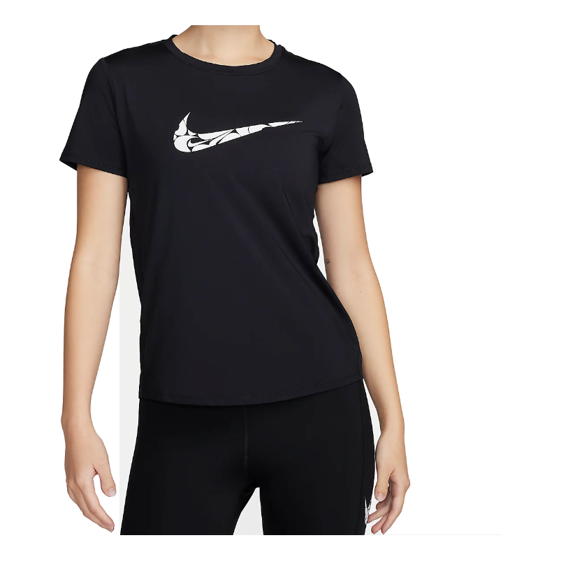 (WMNS) Nike One Swoosh Dri-FIT Short-Sleeve Running Top 'Black White' FN2619-010