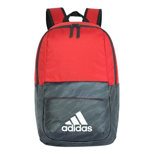 adidas Athletic Colorblock Zipper Schoolbag Backpack  Backpack Unisex Red / Black DM2913