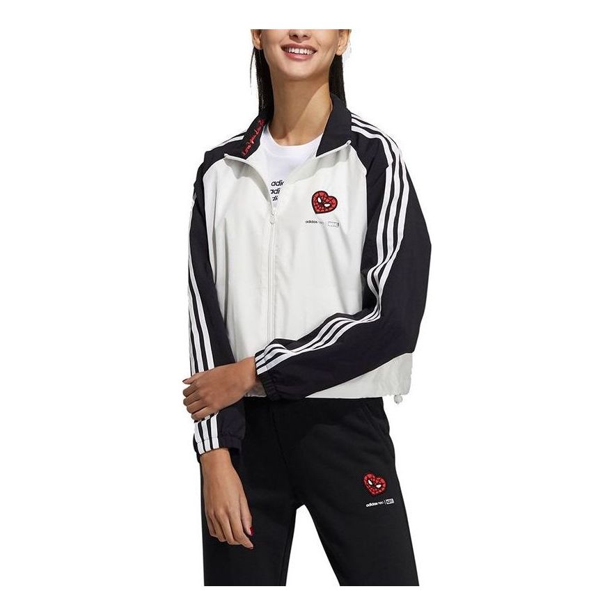 (WMNS) adidas Neo X Spider Men Jackets 'White Black' H50251
