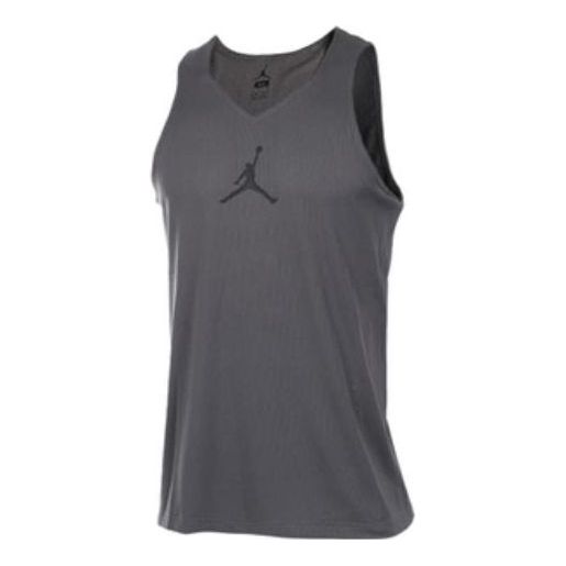 Men's Air Jordan Ultimate Flight Logo Printing Solid Color Quick Dry Breathable Sports Black Vest 842315-021