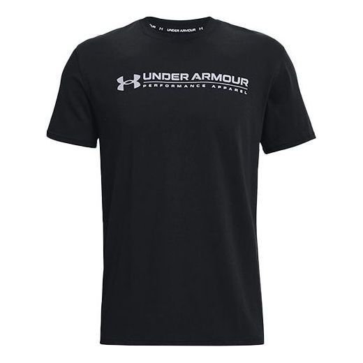 Men's Under Armour Training Sports Round Neck Short Sleeve Black 1366468-001