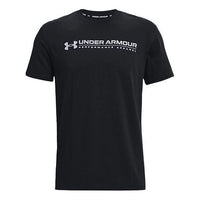 Men's Under Armour Training Sports Round Neck Short Sleeve Black 1366468-001