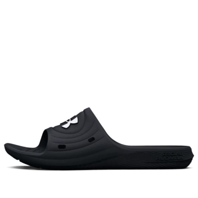 (WMNS) Under Armour Locker 4 Slide 'Black White' 3027013-001