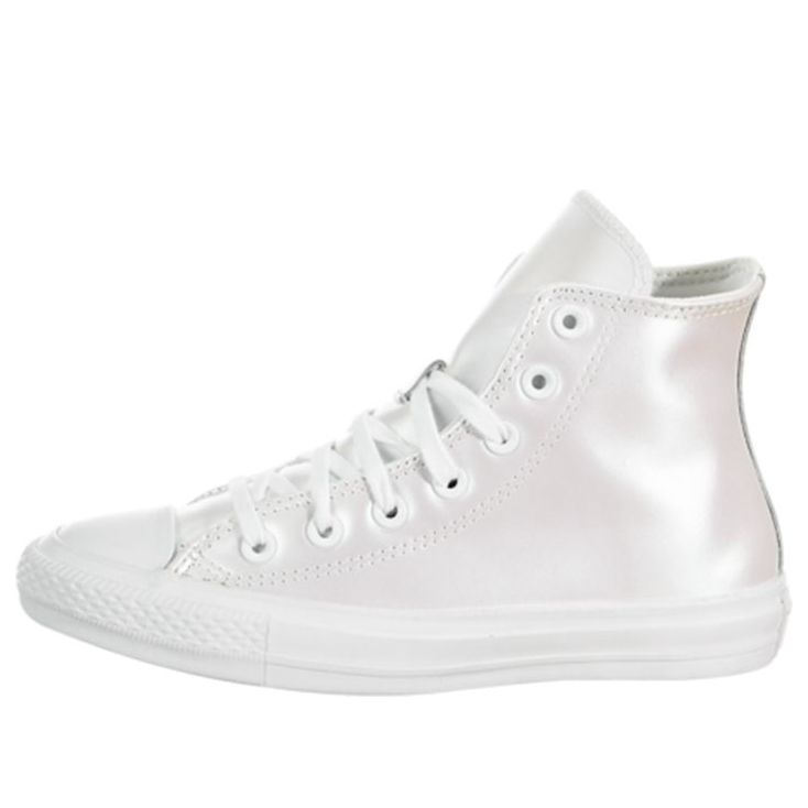 (WMNS) Converse Chuck Taylor All Star Iridescent Leather White 566094C