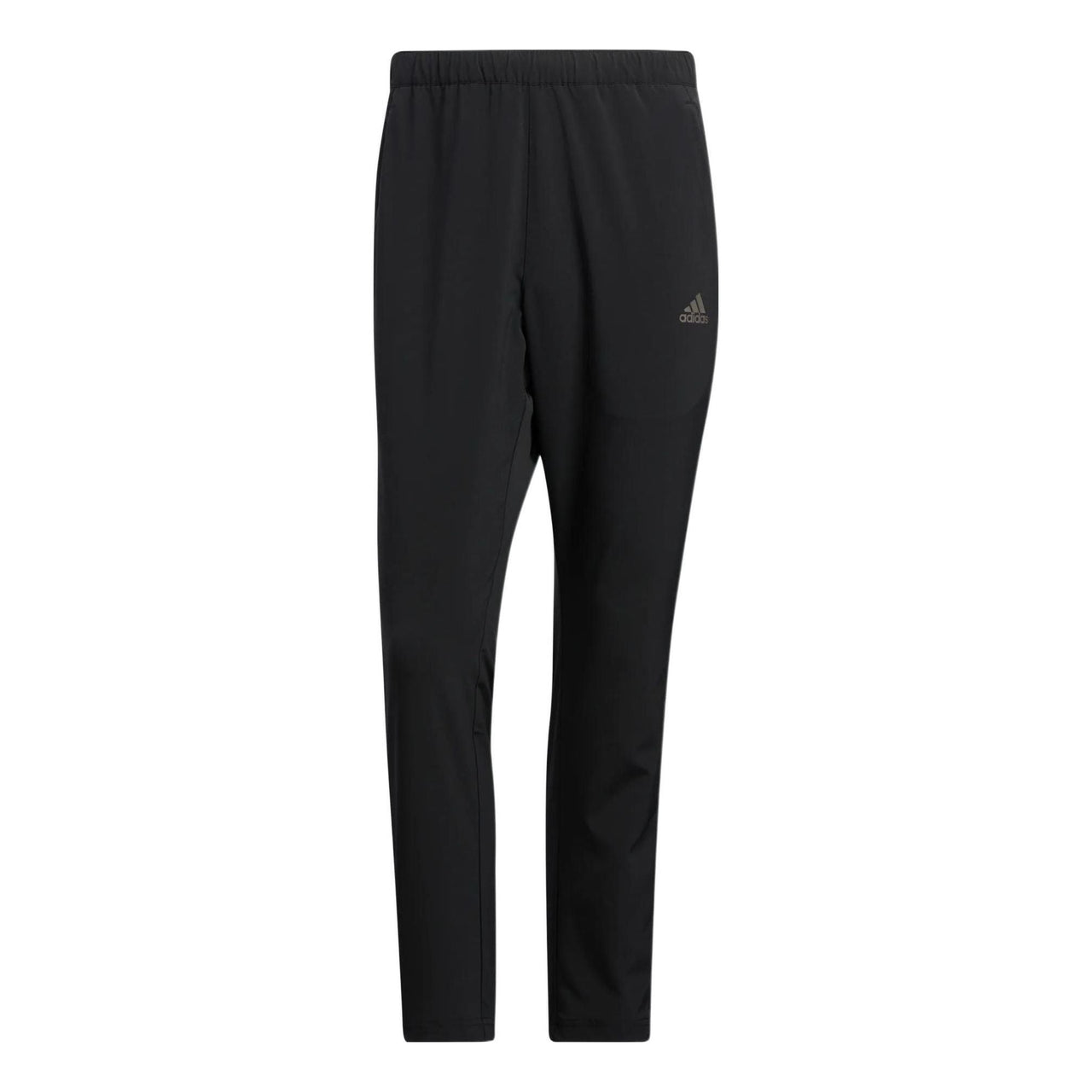 Men's adidas Solid Color Logo Breathable Straight Sports Pants/Trousers/Joggers Black HM3814