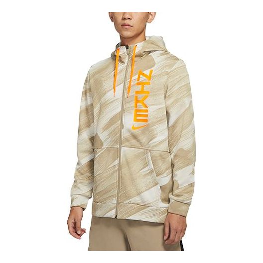 Nike Therma-FIT Sport Clash Full-length zipper Cardigan Training hooded track Jacket Khaki DD1891-247
