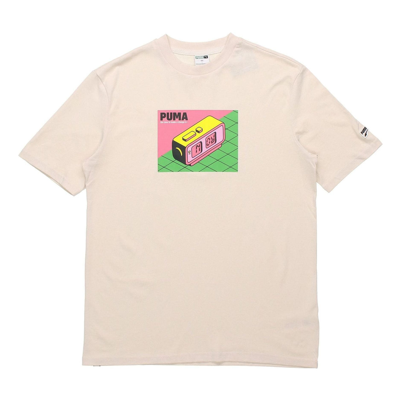 PUMA Downtown Graphic Tee 'Beige Pink Green' 599181-85