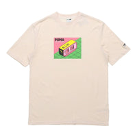 PUMA Downtown Graphic Tee 'Beige Pink Green' 599181-85