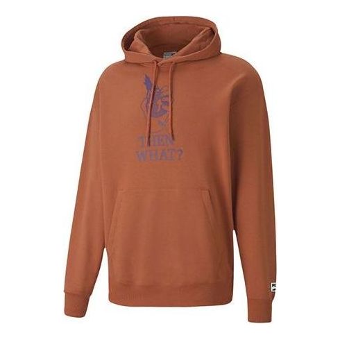 PUMA Downtown Graphic Hoodie 'Brown' 599303-26