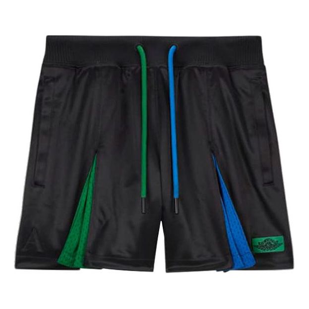 (WMNS) Air Jordan x Aleali May Crossover Basketball Sports Contrasting Colors Drawstring Splicing Shorts Black DC2433-010