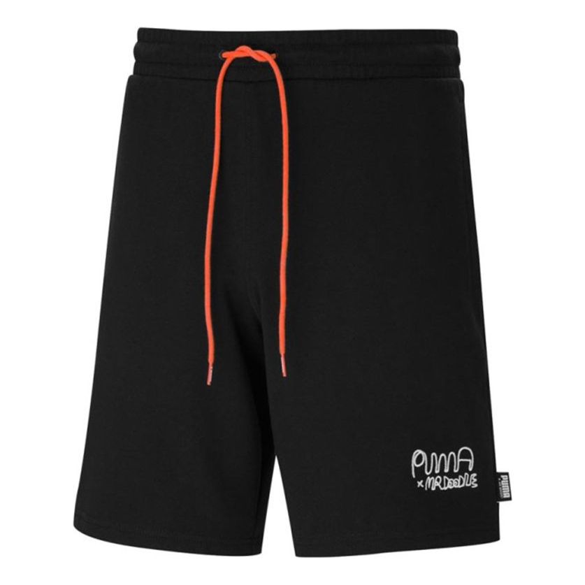 PUMA x MR DOODLE Crossover Funny Graffiti Sports Shorts Black 530654-01