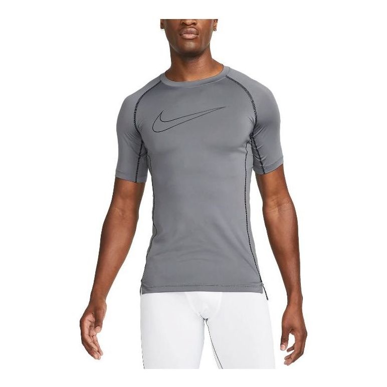 Nike Pro Dri-FIT Tight Short Sleeve Tops 'Grey' DD1993-068