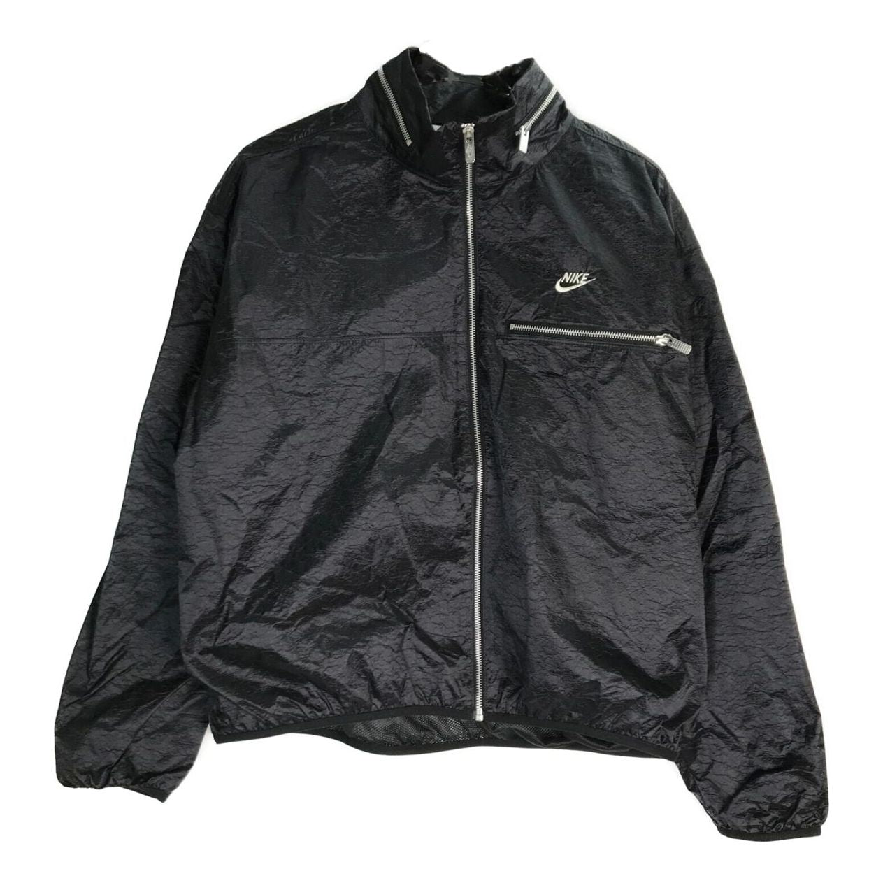 Men's Nike Solid Color Stand Collar Zipper Sports Black Jacket DQ4253-010