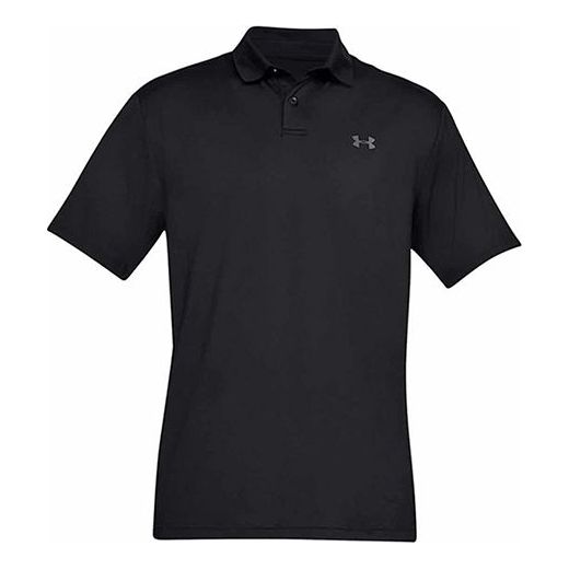 Men's Under Armour Performance Polo 2.0 Golf Sports Breathable Short Sleeve Polo Shirt Black 1342080-001