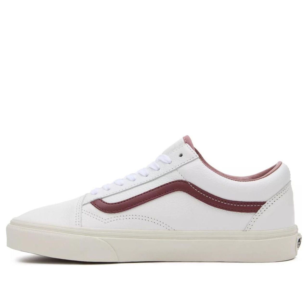 Vans Old Skool Premium Leather 'White Dark Red' VN0007NT7BF