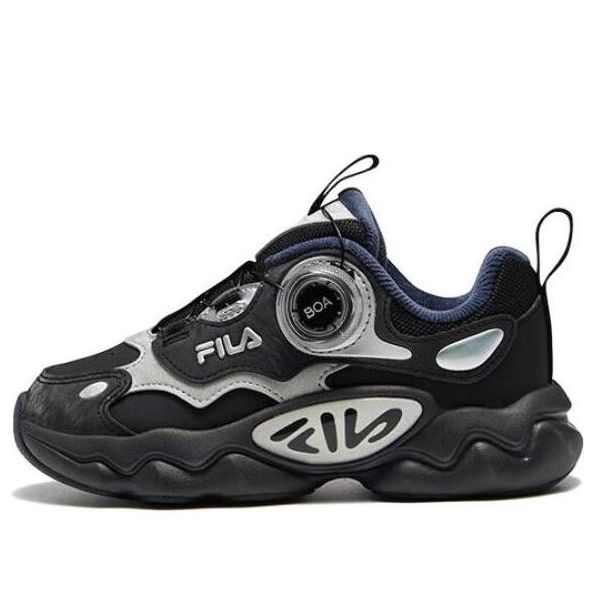 (PS) FILA Classic Running Shoes 'Black Grey Blue' K14B341109FBO