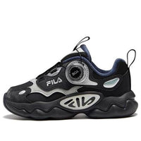 (PS) FILA Classic Running Shoes 'Black Grey Blue' K14B341109FBO