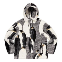 Supreme Penguins Hooded Fleece Jacket 'White Black Grey' SUP-FW20-083
