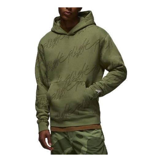 Air Jordan Flight Graphic Fleece Pullover Hoodie 'Green' FB7318-340