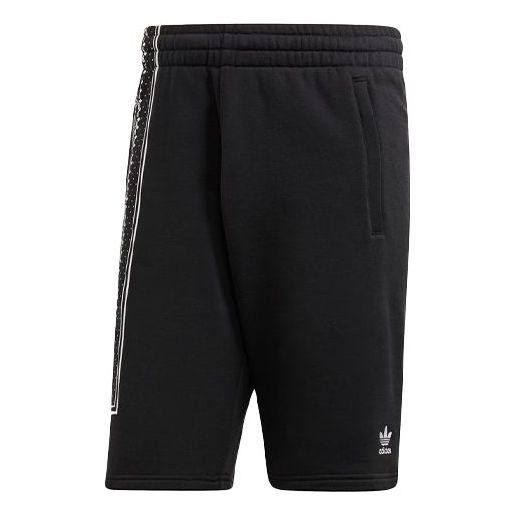adidas originals Bandana Short Printing Casual Straight Sports Shorts Black EB4083