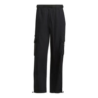 Men's adidas originals Cargo Pant Side Pocket Splicing Drawstring Bundle Feet Sports Pants/Trousers/Joggers Black H09104