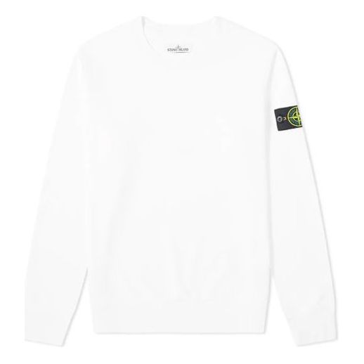 STONE ISLAND Garment Dyed Crew Neck Sweatshirt 'White' 721563051-V0001