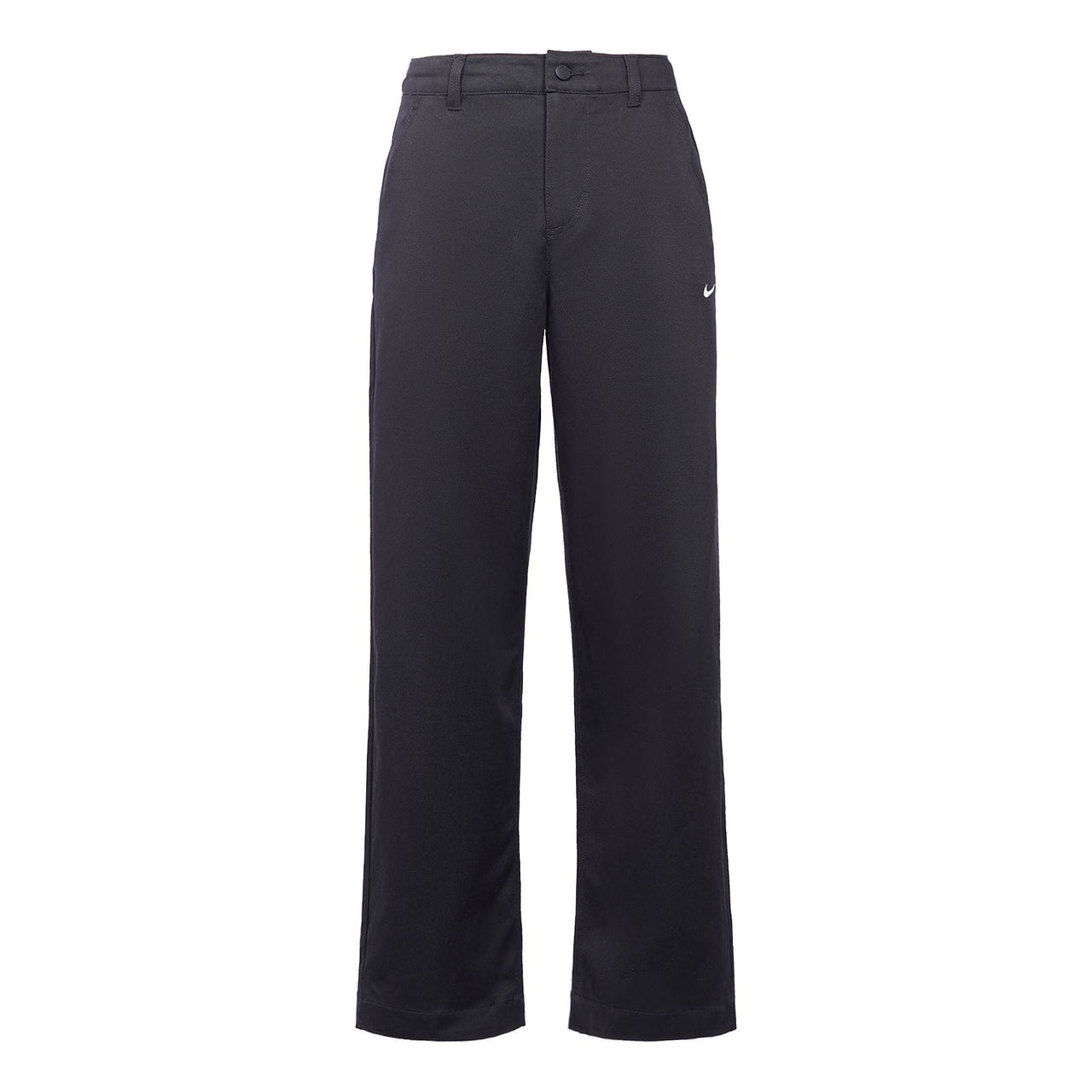 Men's Nike Life Solid Color Logo Printing Loose Straight Casual Pants/Trousers Black DX6028-010