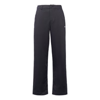 Men's Nike Life Solid Color Logo Printing Loose Straight Casual Pants/Trousers Black DX6028-010