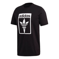 adidas originals Tee 1 Logo Printing Round Neck Short Sleeve Black GK5909