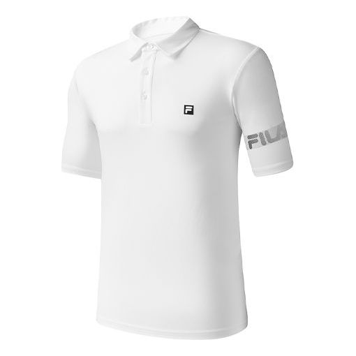 FILA ATHLETICS Professional Sports Polo Shirt White A11M031152F-WT