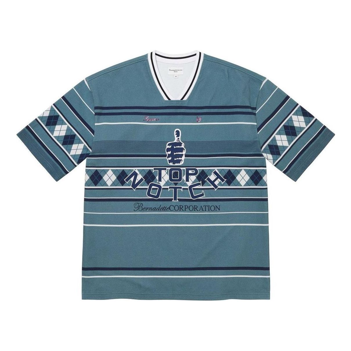 Supreme x Bernadette Corporation Pique Soccer Top 'Blue White Black' SUP-SS23-231