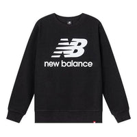 New Balance Essentials Stacked Logo Crew Sweatshirt 'Black' AMT03560-BK