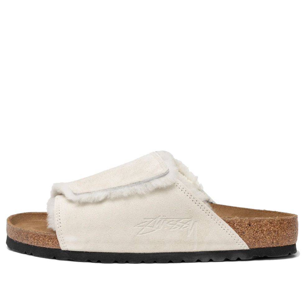 Birkenstock x Stussy Solana Shearling Slide 'Bone' 1027679