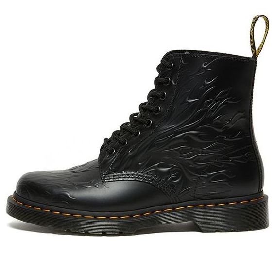 Dr. Martens Unisex 1460 Flames Martin Boots Black 27028001