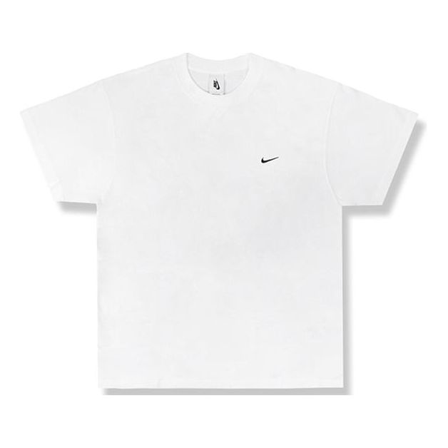 Nike Lab Solo Swoosh Basic Sports Short Sleeve White DA0321-100