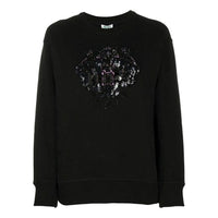 (WMNS) KENZO Tiger Head Sports Pure Cotton Hoodie Black FA52SW9014XN-99
