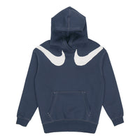 (WMNS) Nike As W Nsw Swsh Flc Gx Hoodie Casual Sports Knit Pullover Hoodie Navy Blue DD5581-437