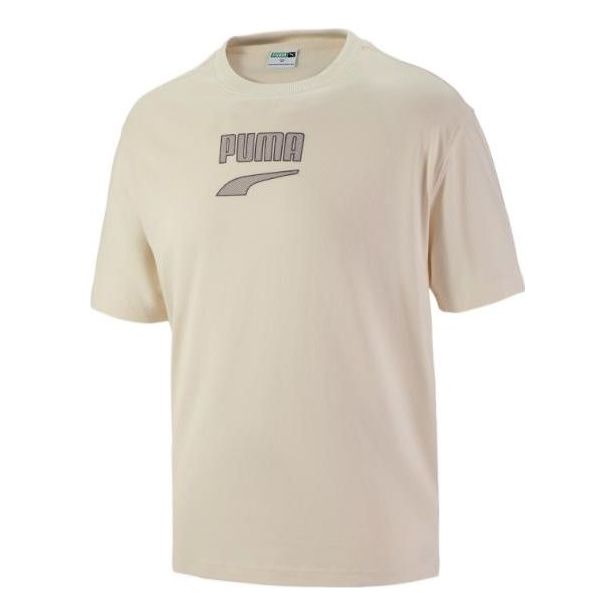 PUMA Downtown Logo Tee 'Beige' 537740-99