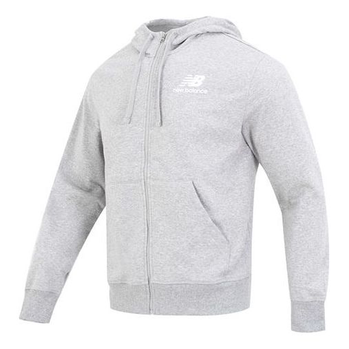 New Balance Essentials Stacked Logo French Terry Jacket 'Classic Grey' MJ31536-AG