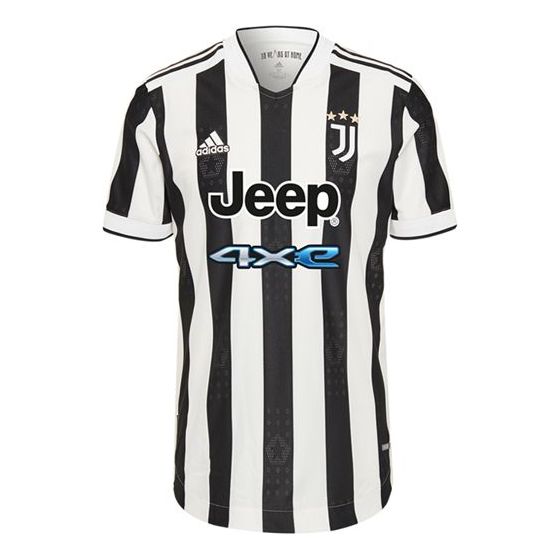 Men's adidas Juventus AU Player Edition 21-22 Season Home Soccer/Football Short Sleeve Black White T-Shirt GM7179