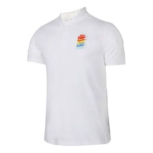 Nike Sportswear Rainbow Gradient Polo Shirt White CI9595-100