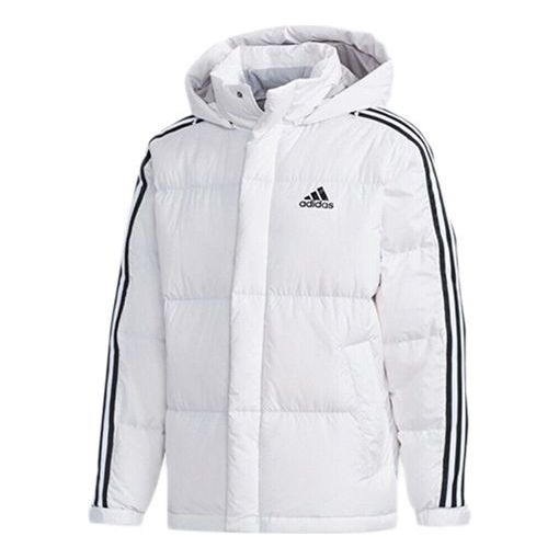 adidas 3ST Puff Down Outdoor protection against cold Stay Warm hooded down Jacket White EH3971