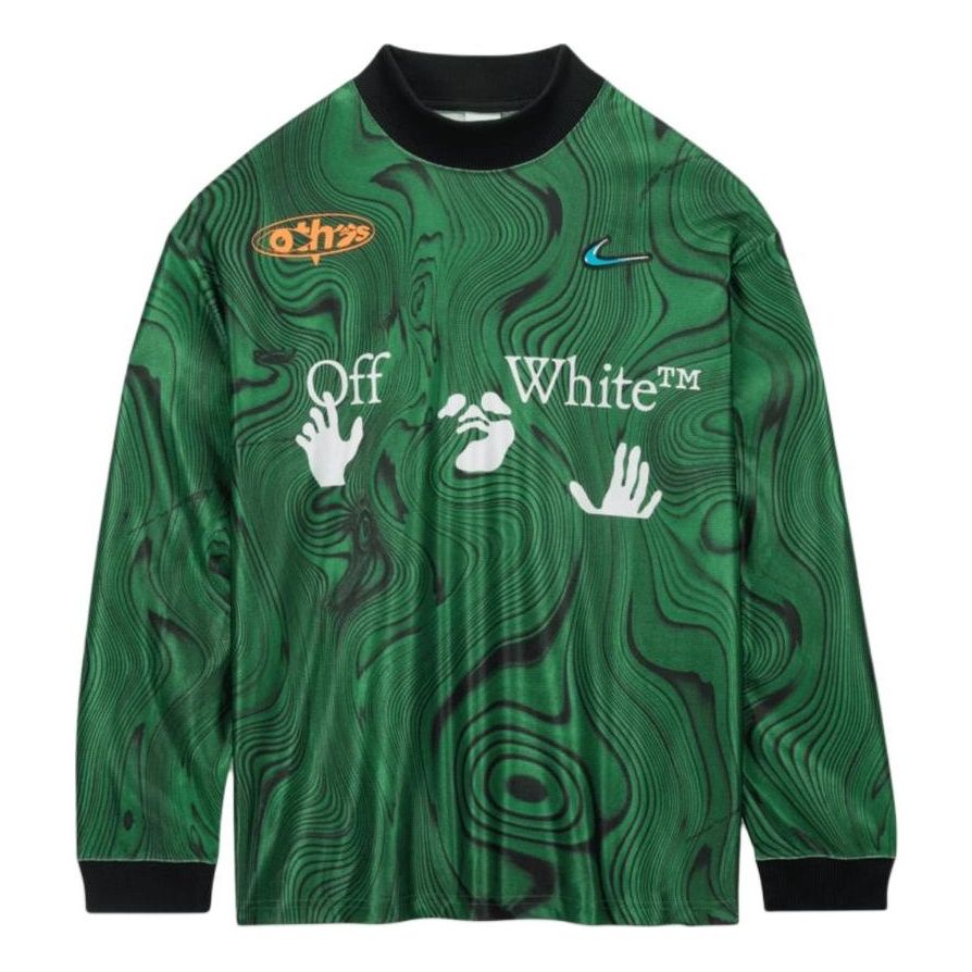 Nike x Off-White All Over Print Jersey Asia Sizing 'Kelly Green' FQ0998-389