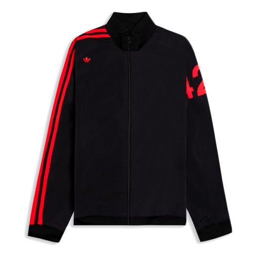 adidas originals x 424 Track Jacket Crossover Asymmetric Sports Black FS6238
