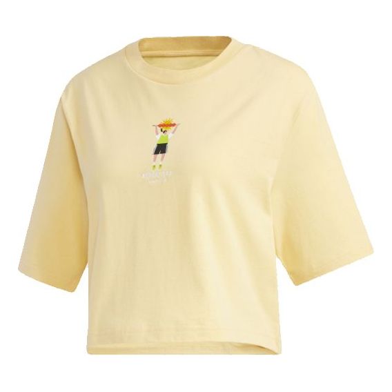 (WMNS) adidas neo Casual Sports Short Sleeve Orange Yellow GP5802