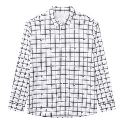 FILA x MIHARA  Crossover Plaid Shirt White Plaid F71M038401F-WT