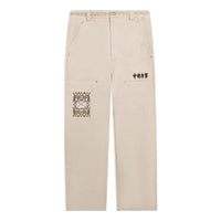 Li-Ning Embroidery Logo Straight Pants 'Light Brown' AKXSB55-1