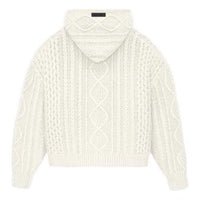Fear of God Essentials FW23 Cable Knit Hoodie 'Cloud Dancer' 192BT234391F