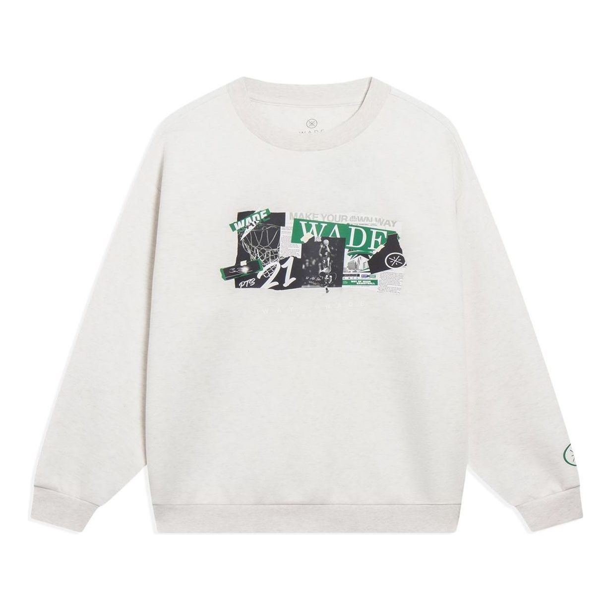 Li-Ning Way Of Wade Photo Graphic Sweatshirt 'Light Grey' AWDT147-10