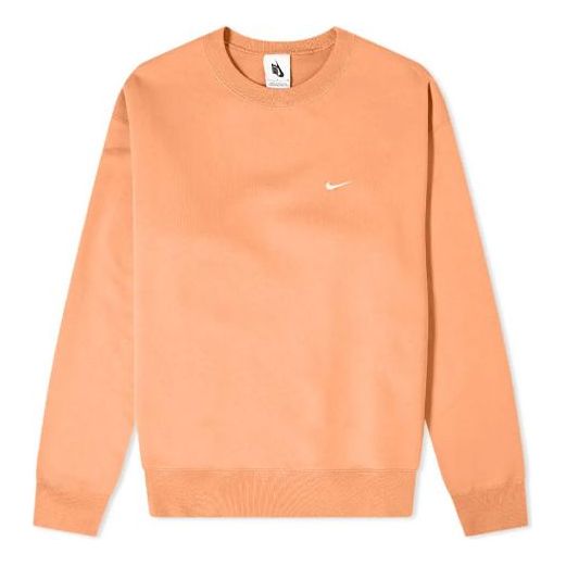 Men's Nike Embroidered Logo Round Neck Long Sleeves Orange CV0554-863